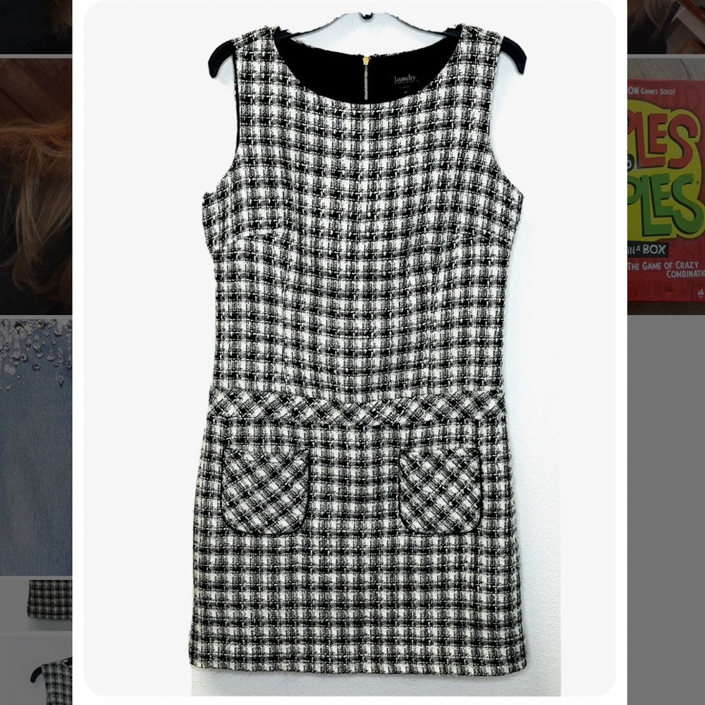 LAUNDRY Shelli Segal Los Angeles tweed dress